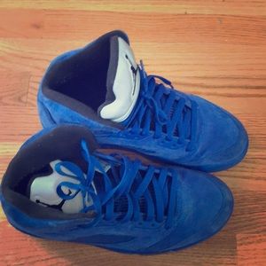 Nike air Jordan retro 5 suede royal blue